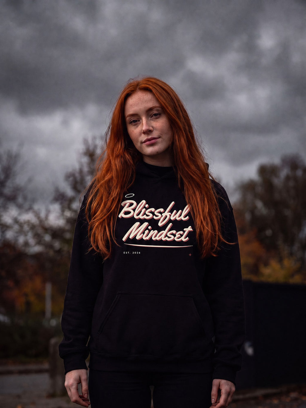 Blissful Mindset Script Logo Hoodie