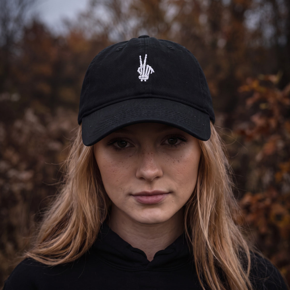 Skeleton Peace Cap